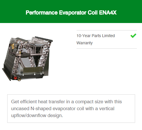 performance evaporator Coil ENA4X