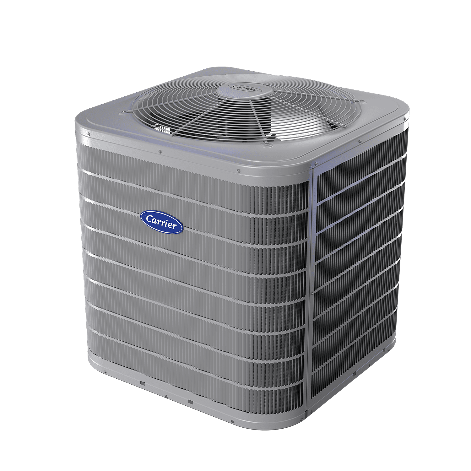 a grey carrier heat pump unit