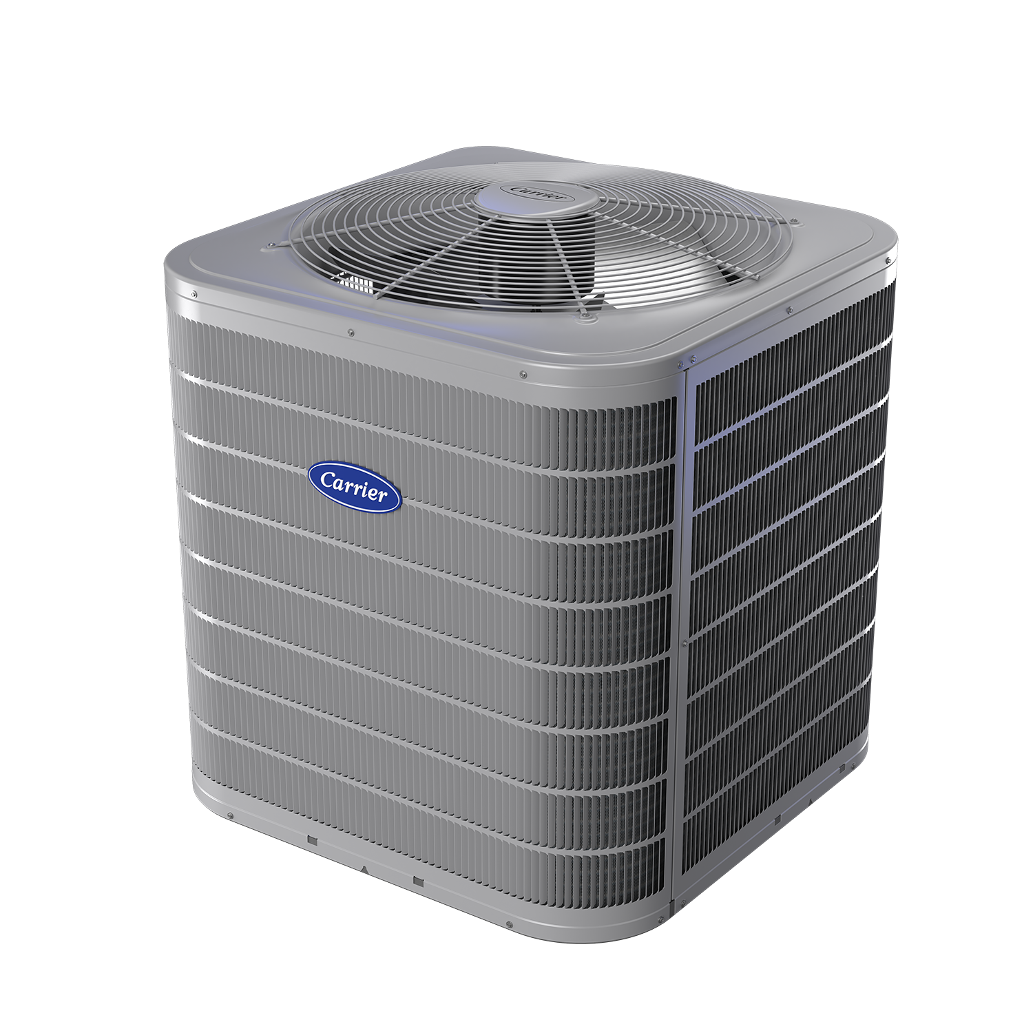 a grey carrier heat pump unit